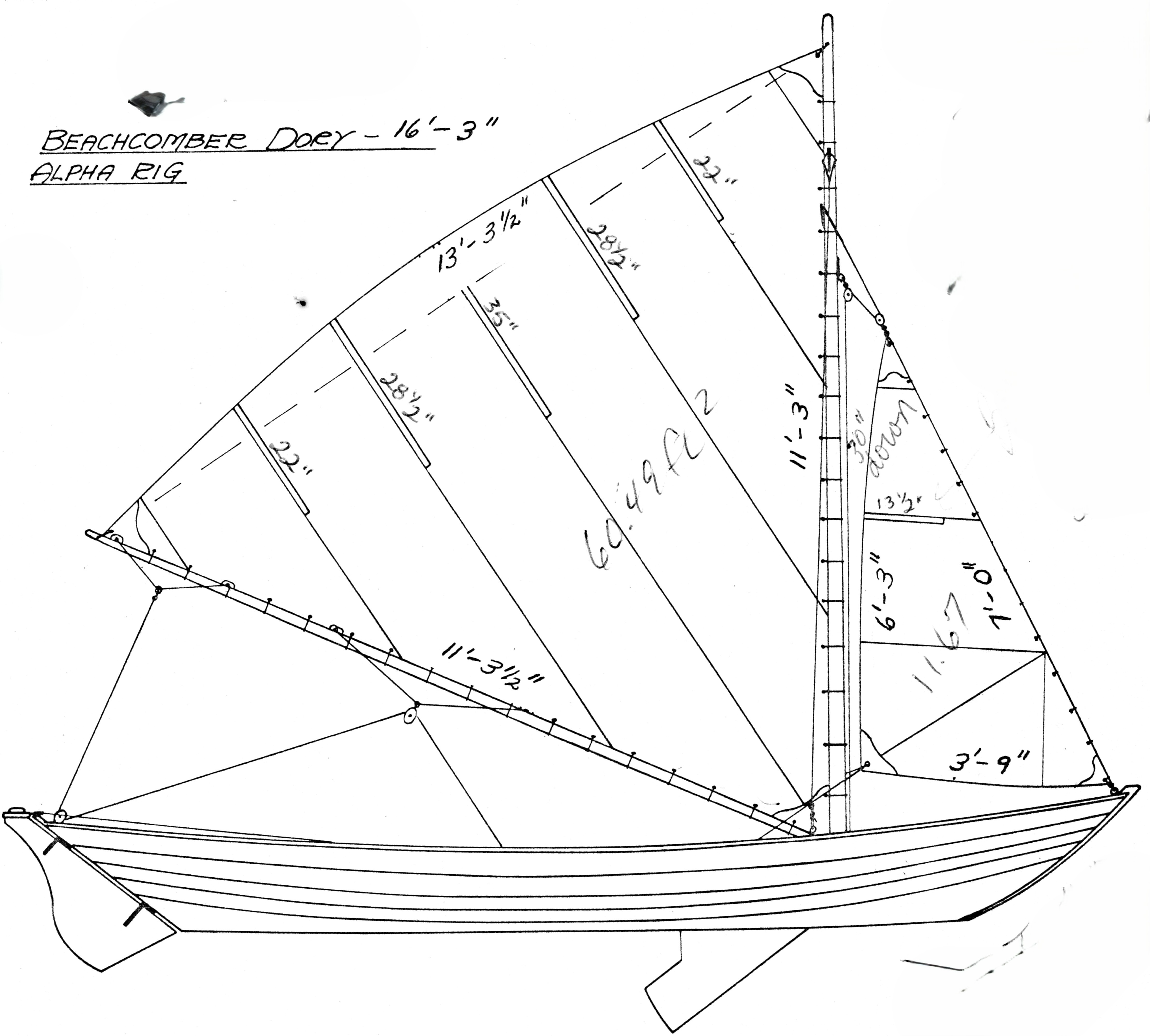 Beachcomber Dory Alpha rig 16'3"