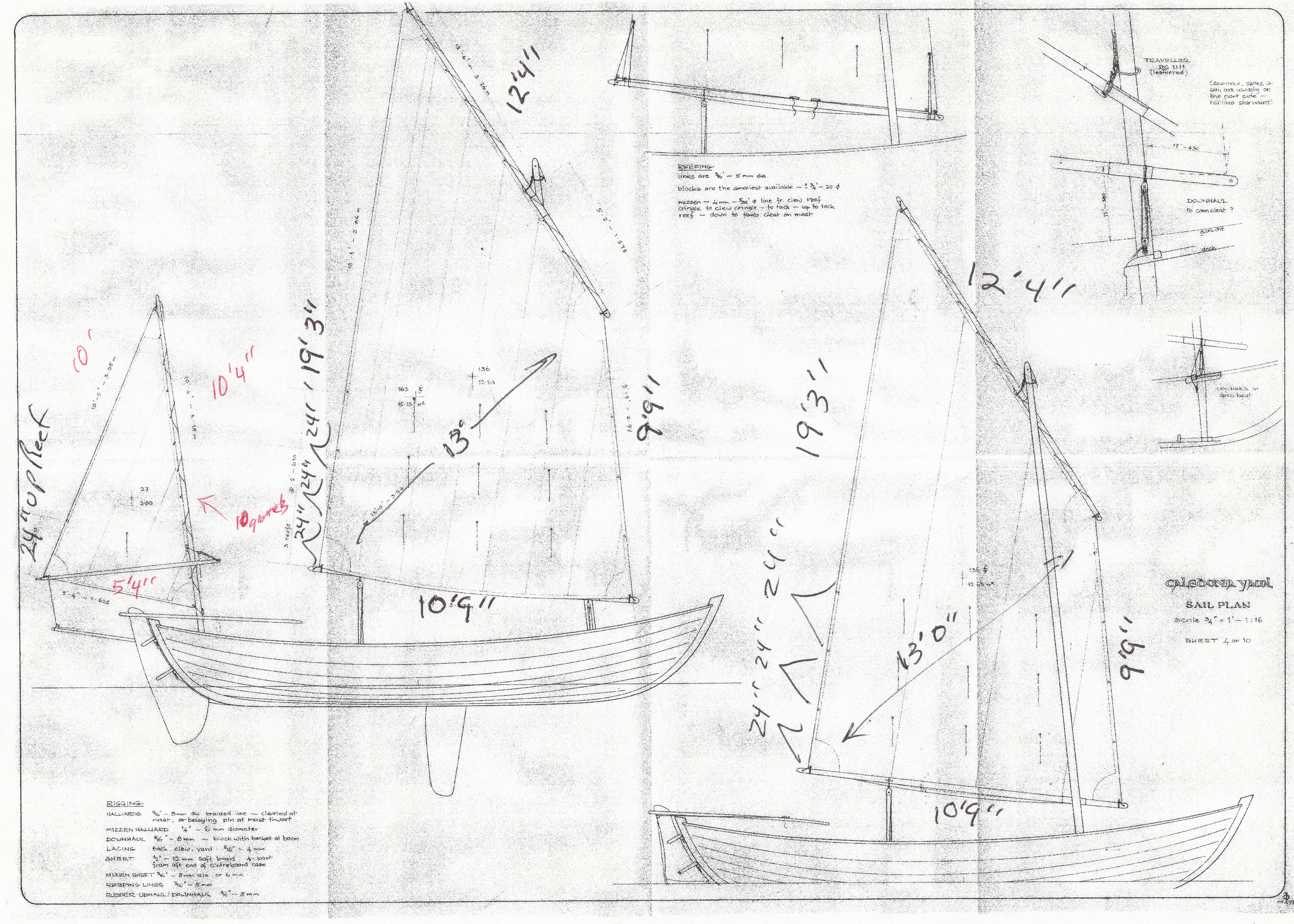 Caledonia Yawl 7-strake Gunter rig