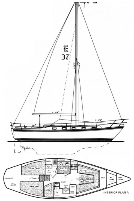 Endeavour 37 Tall rig