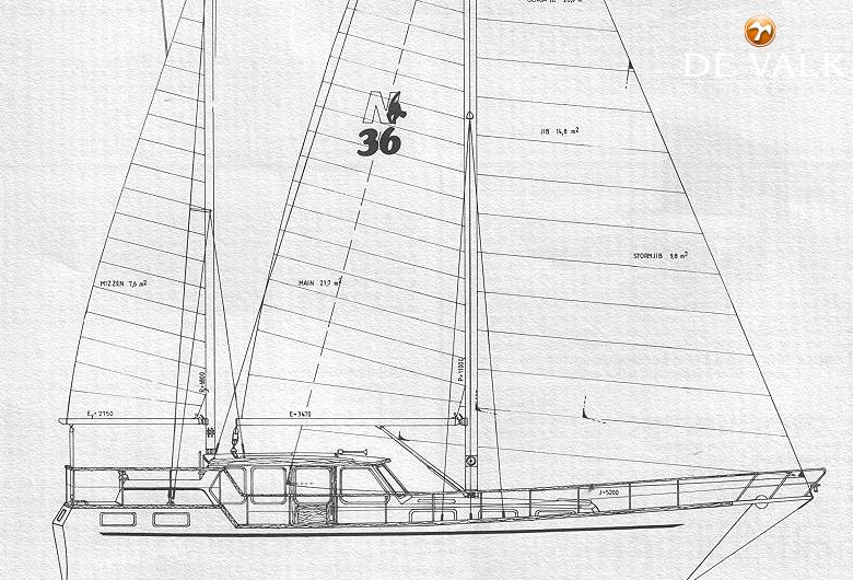Nauticat 36 Ketch Rig