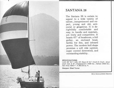 Santana 28 Sloop